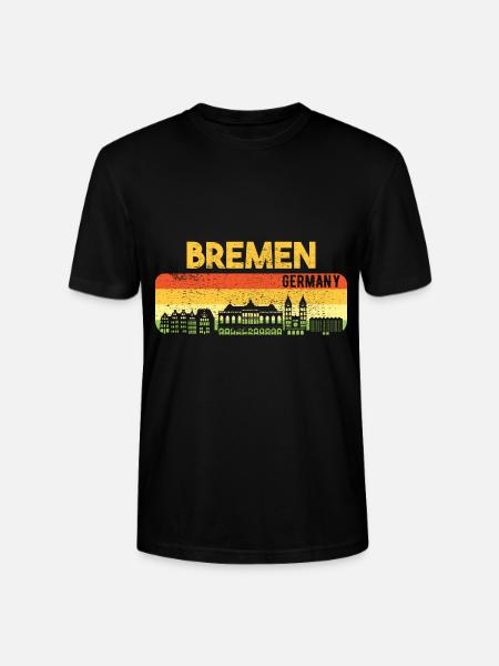 Bremen Skyline Bremer Geschenk - Stanley/Stella Unisex Bio-T-Shirt CRAFTER - Schwarz