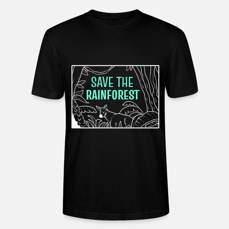 Save The Rainforest Öko-Aktivist - Stanley/Stella Unisex Bio-T-Shirt CRAFTER - Schwarz