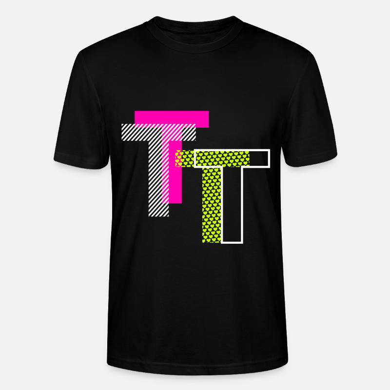 Buchstabe T - Stanley/Stella Unisex Bio-T-Shirt CRAFTER - Schwarz
