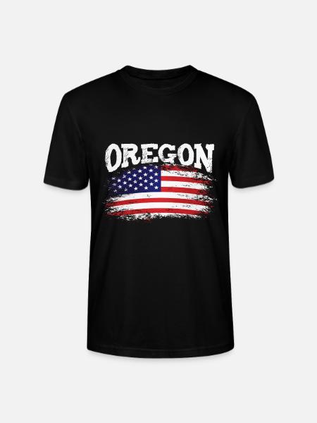 Retro Oregon State Mountain - Stanley/Stella Unisex Bio-T-Shirt CRAFTER - Schwarz