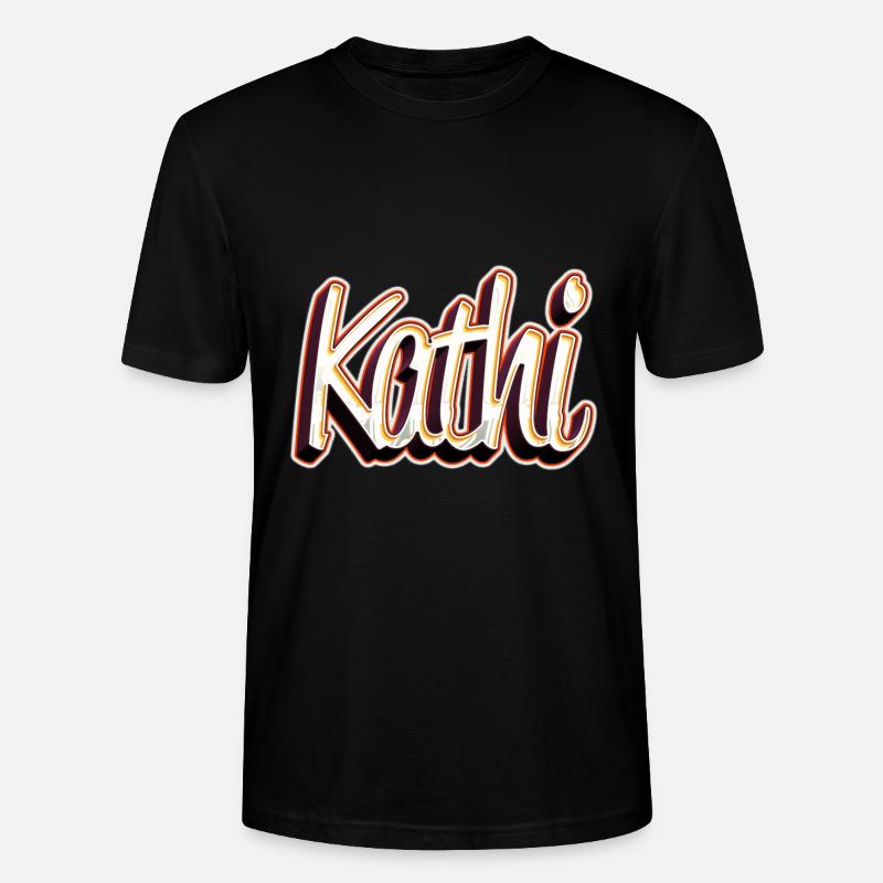 Kathi Imię Imię Pseudonim Graffiti - Ekologiczna koszulka typu unisex Stanley/Stella CRAFTER - czarny