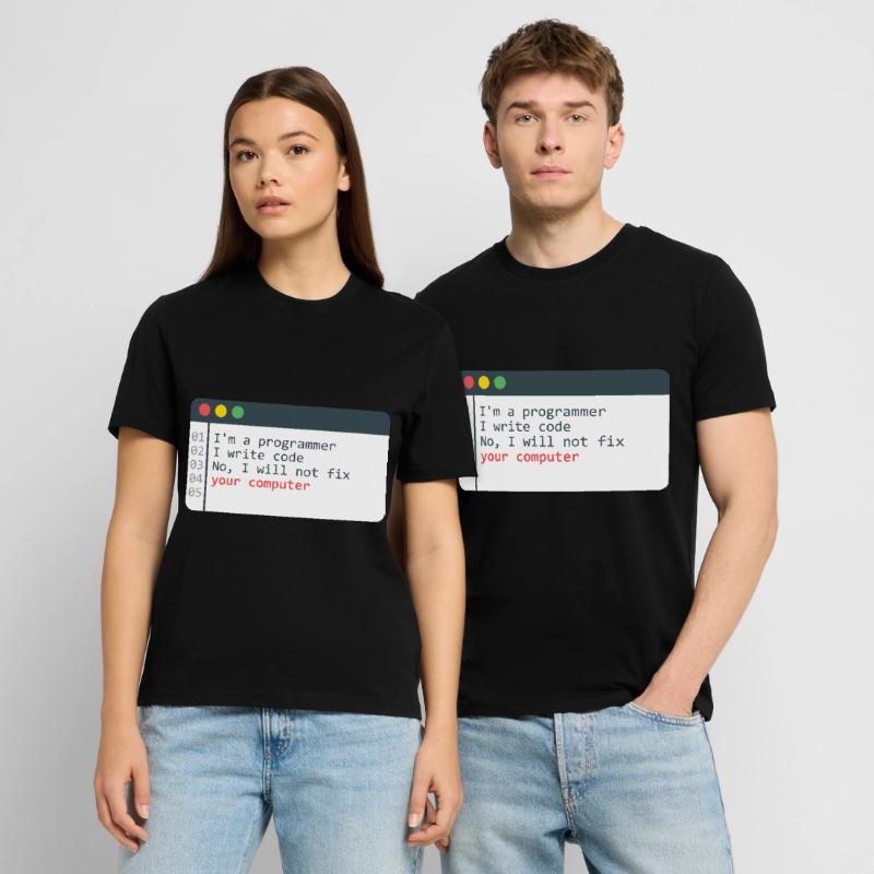 Programmer HTML Computer Coder Coding Programming Stanley/Stella CRAFTER Unisex Organic T-Shirt