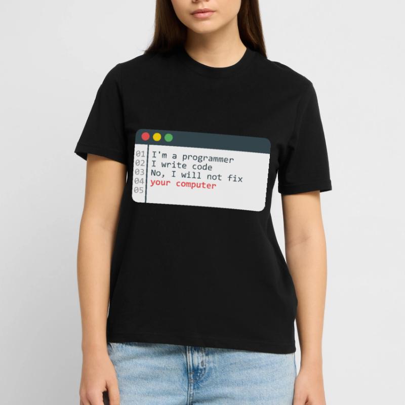 Programmierer HTML Computer Coder Codierung Programmierung Stanley/Stella Unisex Bio-T-Shirt CRAFTER