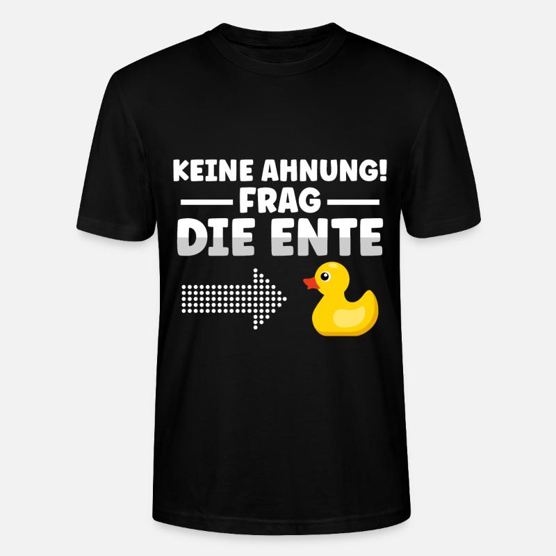 Frag die Badeente Gummiente - Stanley/Stella Unisex Bio-T-Shirt CRAFTER - Schwarz
