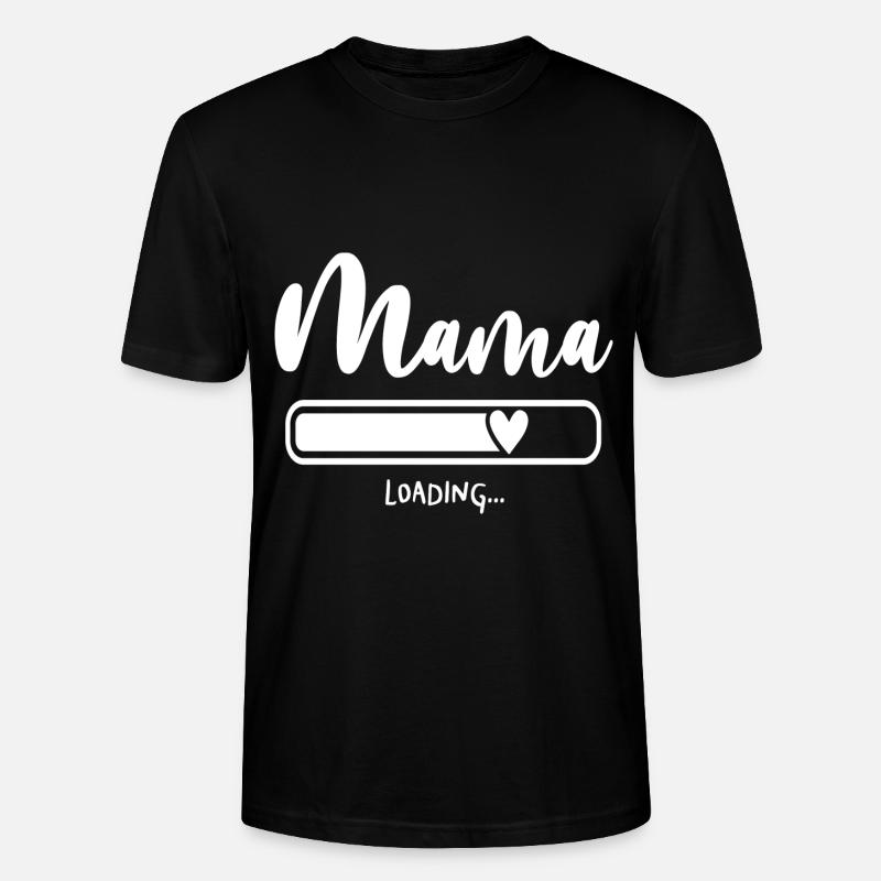 Mum loading mama mom - Stanley/Stella CRAFTER Unisex Organic T-Shirt - black