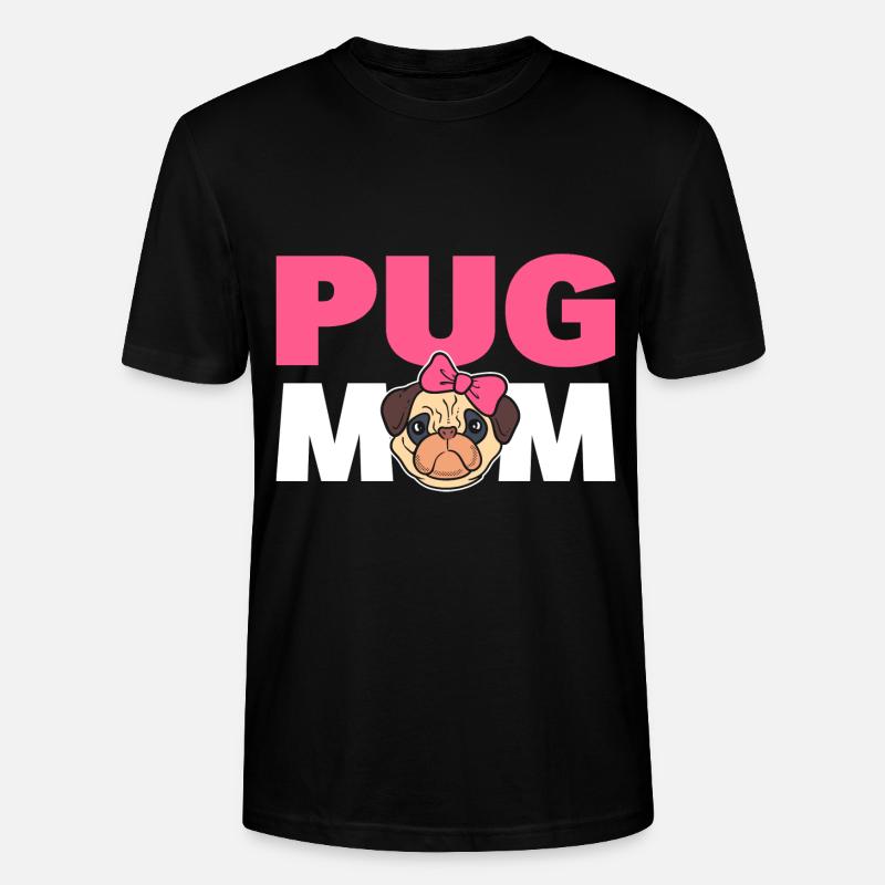 Pug Mom Mops Elternteil - Stanley/Stella Unisex Bio-T-Shirt CRAFTER - Schwarz
