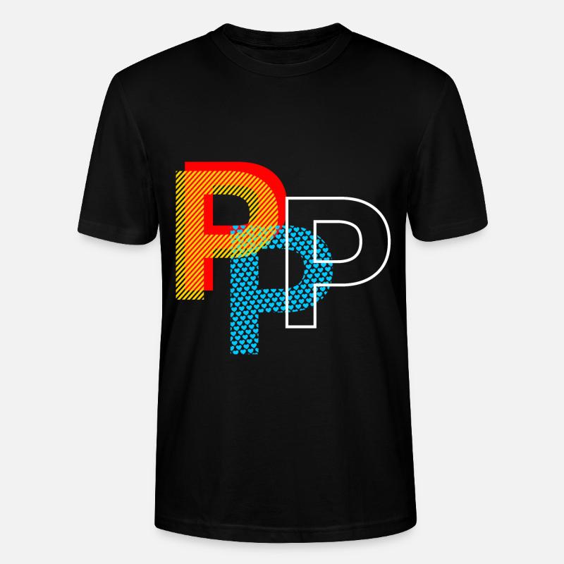 Buchstabe P - Stanley/Stella Unisex Bio-T-Shirt CRAFTER - Schwarz