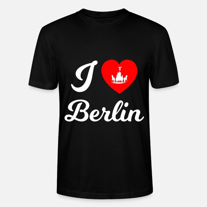 Le cœur de Berlin - T-shirt bio CRAFTER Stanley Stella Unisexe - noir