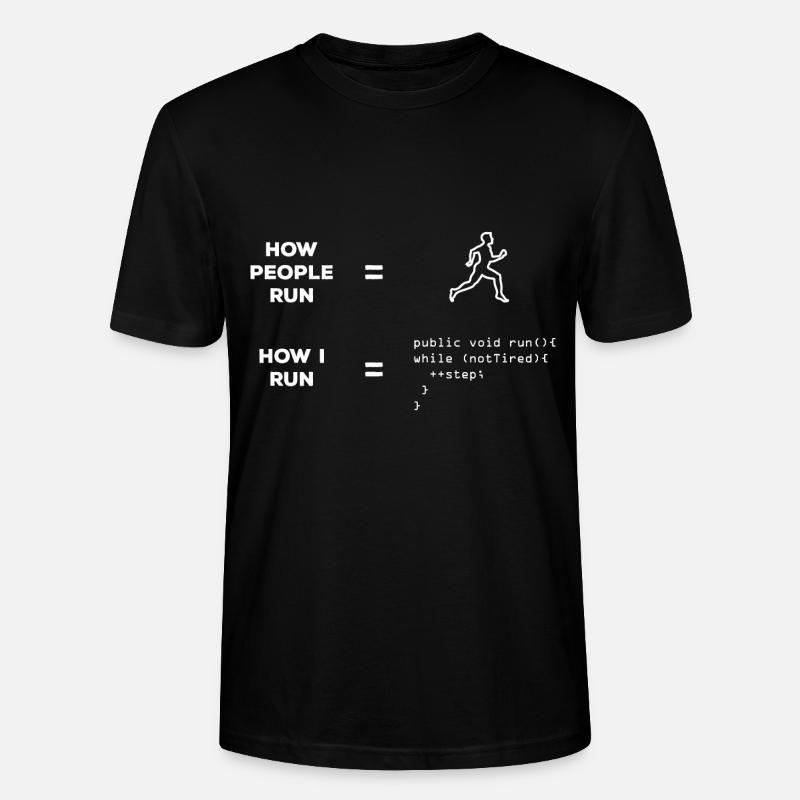 Software developer runner - Stanley/Stella CRAFTER Unisex Organic T-Shirt - black