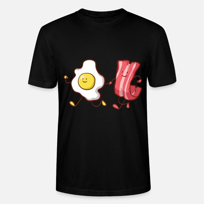 Frühstück Eier Bacon Geschenk - Stanley/Stella Unisex Bio-T-Shirt CRAFTER - Schwarz