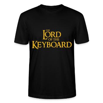 The Lord of the Keyboard Informatiker PC Nerd - Stanley/Stella Unisex Bio-T-Shirt CRAFTER - Schwarz - Vorne - Alina (178cm) & Michal (187cm)