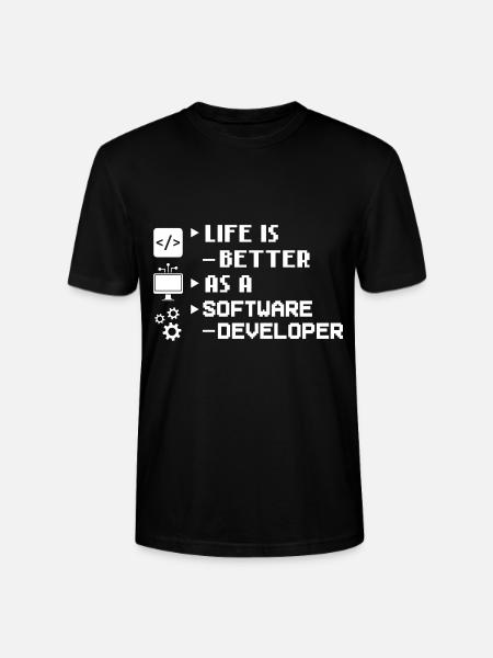 Software Development Software Developer Developer - Stanley/Stella CRAFTER Unisex Organic T-Shirt - black