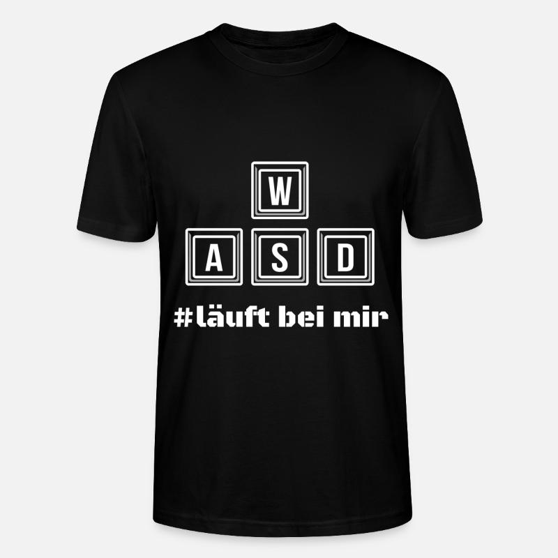 WASD läuft bei mir - Stanley/Stella Unisex Bio-T-Shirt CRAFTER - Schwarz