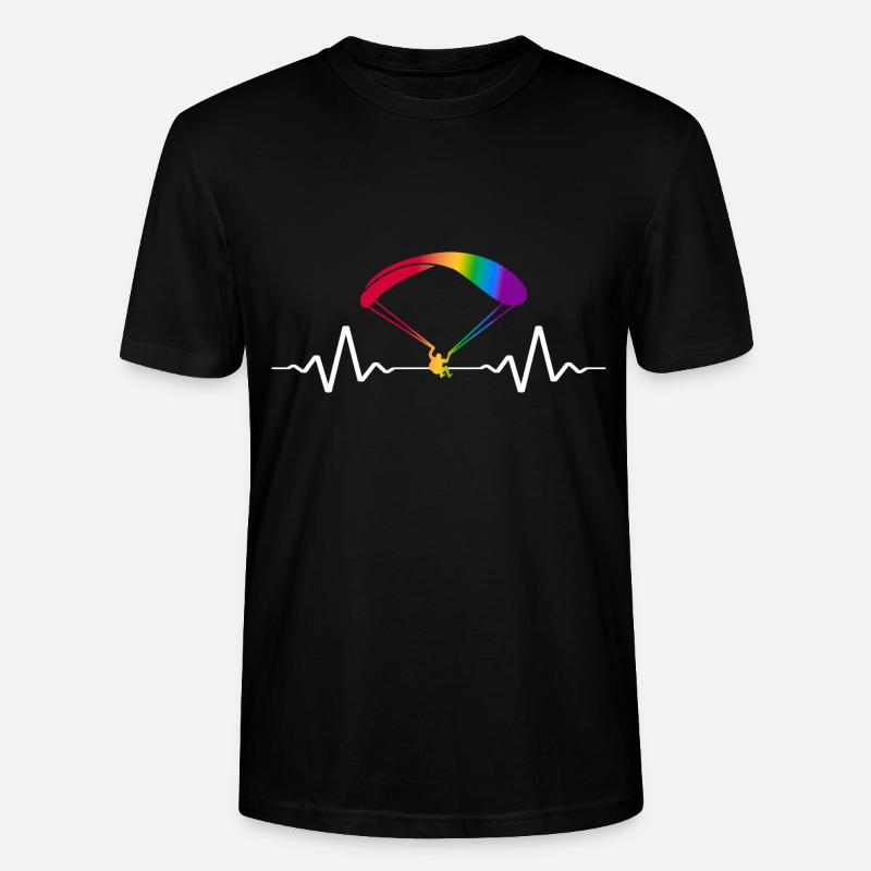 paragliding glide-long gleitschirm gleiten - Stanley/Stella Unisex Bio-T-Shirt CRAFTER - Schwarz