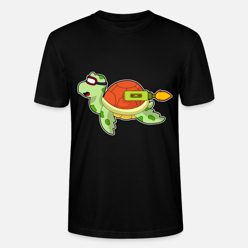 Fusée de tortue - T-shirt bio CRAFTER Stanley Stella Unisexe - noir