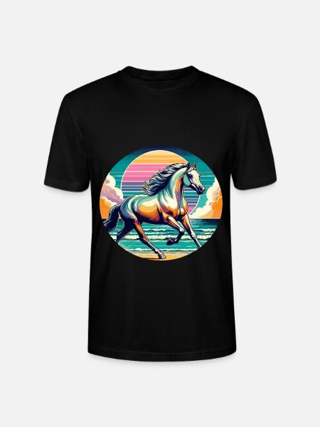 Arabian Horse Art - Stanley/Stella CRAFTER Unisex Organic T-Shirt - black
