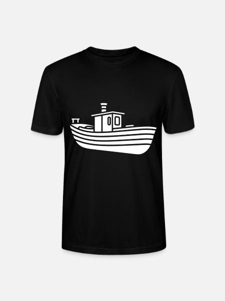 Bateau humour péniche - T-shirt bio CRAFTER Stanley Stella Unisexe - noir