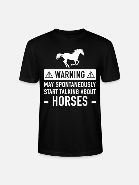 Funny Horse Gift Idea - Stanley/Stella CRAFTER Unisex Organic T-Shirt - black