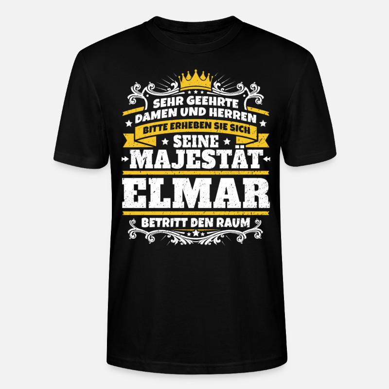 Sa Majesté Elmar - T-shirt bio CRAFTER Stanley Stella Unisexe - noir