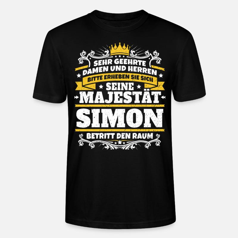 Sa Majesté Simon - T-shirt bio CRAFTER Stanley Stella Unisexe - noir