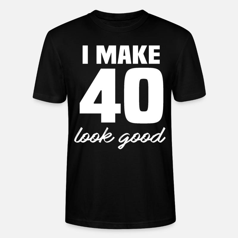 40 ans - T-shirt bio CRAFTER Stanley Stella Unisexe - noir