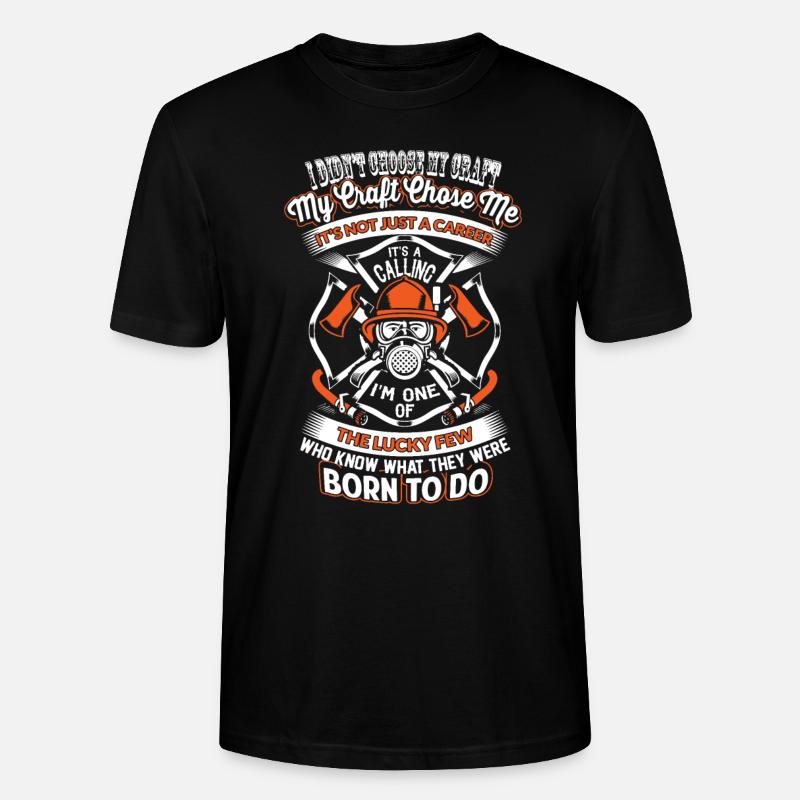 Né pour pompier pompier pompier - T-shirt bio CRAFTER Stanley Stella Unisexe - noir