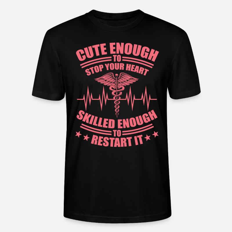 Hübsche Krankenschwester MFA Geschenk - Stanley/Stella Unisex Bio-T-Shirt CRAFTER - Schwarz