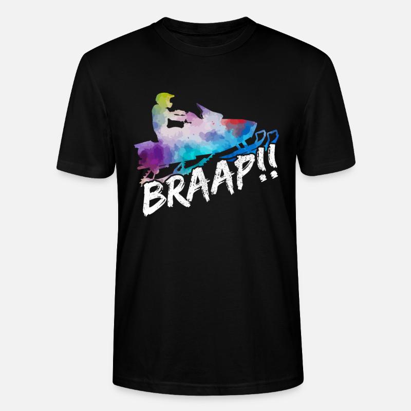 Braap! Schneemobil Geschenk - Stanley/Stella Unisex Bio-T-Shirt CRAFTER - Schwarz