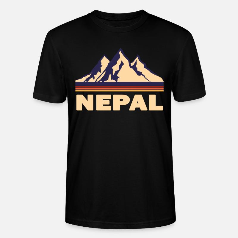 nepal berge asien geschenk - Stanley/Stella Unisex Bio-T-Shirt CRAFTER - Schwarz