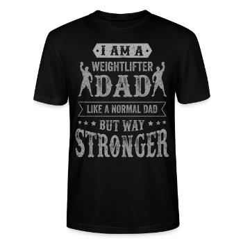 Bodybuilding man workout training father saying - Stanley/Stella CRAFTER Unisex Organic T-Shirt - black - Front - Alina (178cm) & Michal (187cm)