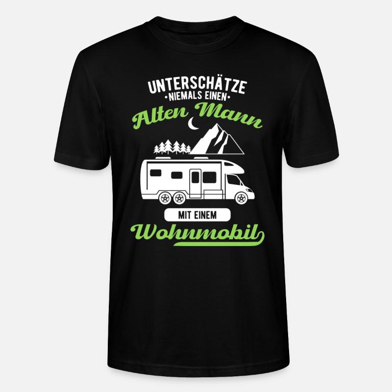 Camping-car Camping - T-shirt bio CRAFTER Stanley Stella Unisexe - noir