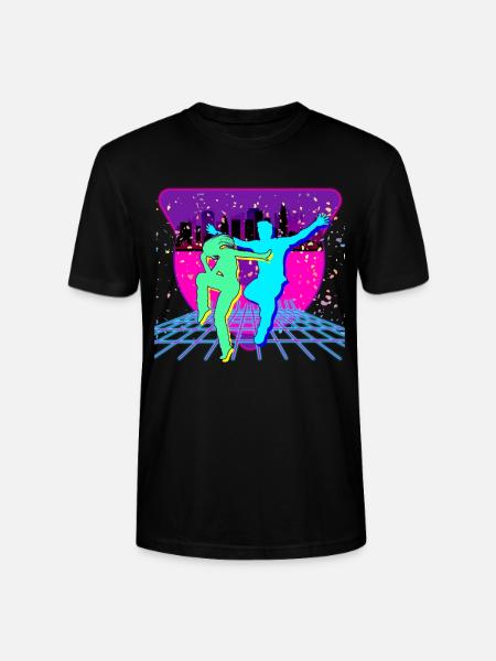 80s party - Stanley/Stella CRAFTER Unisex Organic T-Shirt - black