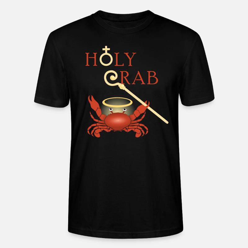 Funny Holy Crab: Holy Crab - T-shirt bio CRAFTER Stanley Stella Unisexe - noir
