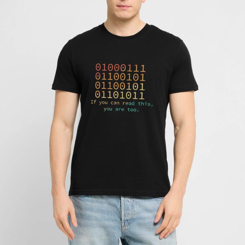 Programmeur si vous pouvez lire ce code binaire T-shirt bio CRAFTER Stanley Stella Unisexe