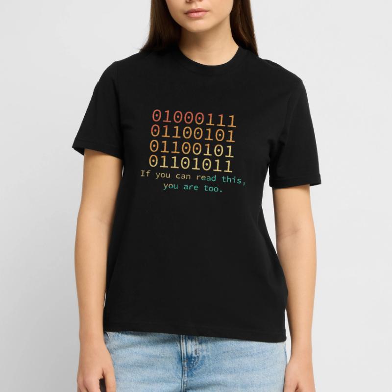 Programmeur si vous pouvez lire ce code binaire T-shirt bio CRAFTER Stanley Stella Unisexe