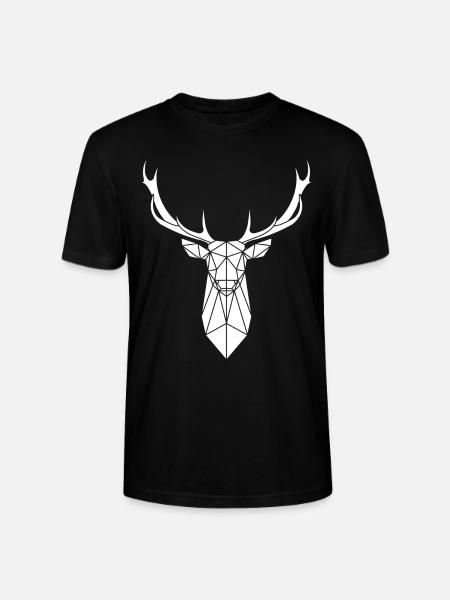 Deer geometric - Stanley/Stella CRAFTER Unisex Organic T-Shirt - black