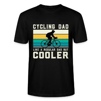 Cycling dad - Stanley/Stella CRAFTER Unisex Organic T-Shirt - black - Front - Alina (178cm) & Michal (187cm)