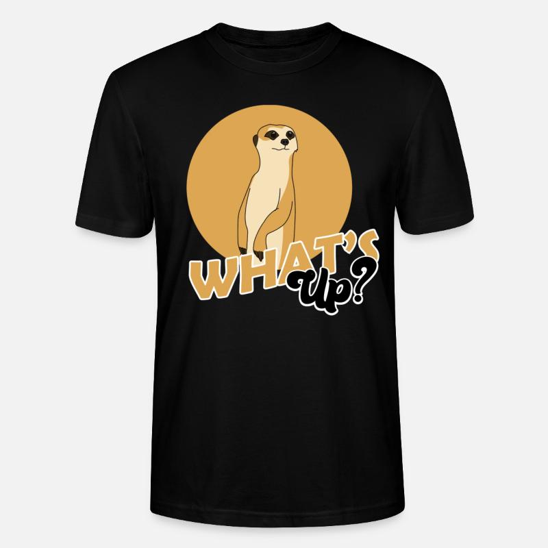 Erdmännchen, Erdmännchen süss, Erdmännchen Wache - Stanley/Stella Unisex Bio-T-Shirt CRAFTER - Schwarz