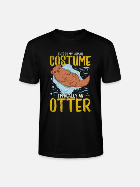 otter - Stanley/Stella CRAFTER Unisex Organic T-Shirt - black