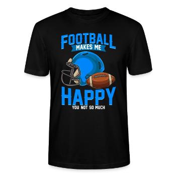 American football - Stanley/Stella Unisex Bio-T-Shirt CRAFTER - Schwarz - Vorne - Alina (178cm) & Michal (187cm)