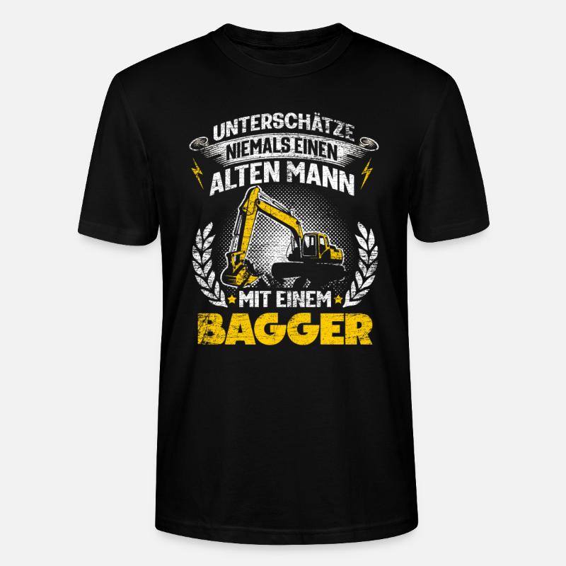 Bagger Baggerfahrer - Stanley/Stella Unisex Bio-T-Shirt CRAFTER - Schwarz