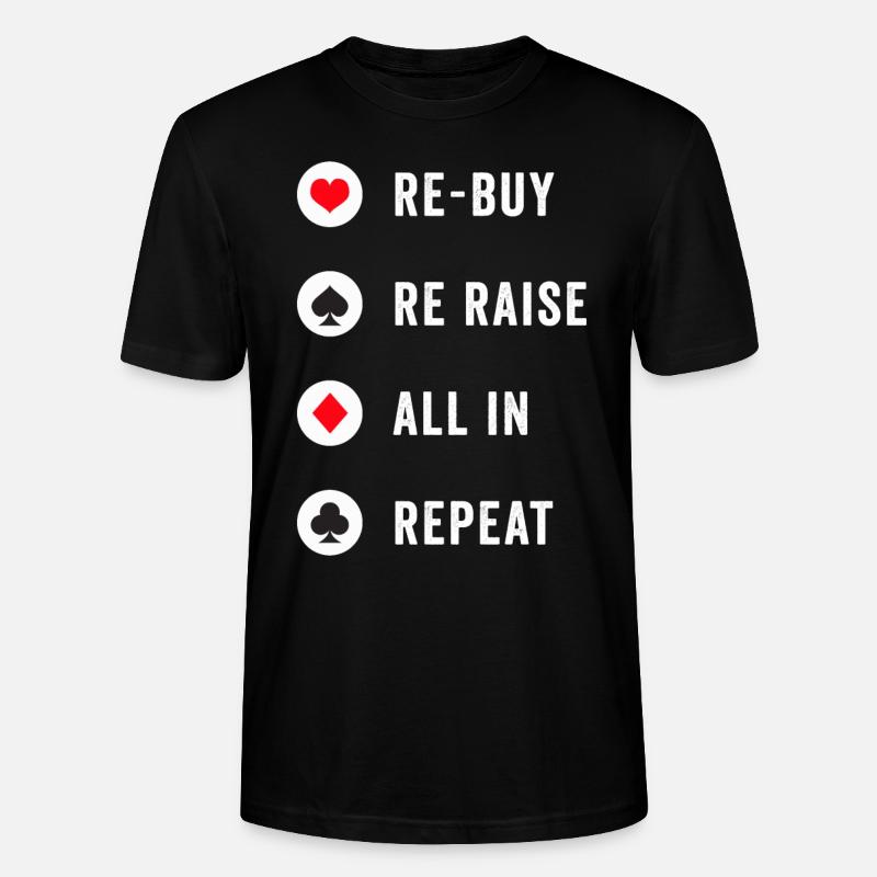 Poker Texas Holdem-Geschenk - Stanley/Stella Unisex Bio-T-Shirt CRAFTER - Schwarz
