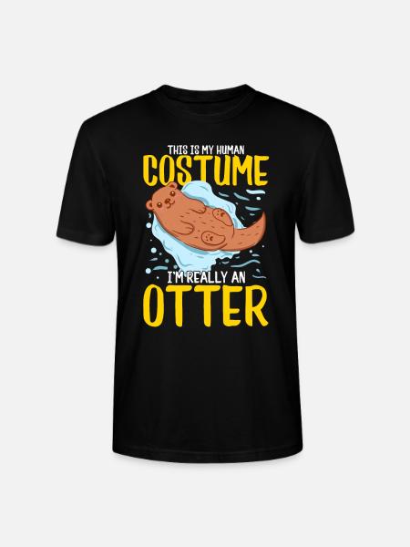 Otter animal - Stanley/Stella CRAFTER Unisex Organic T-Shirt - black