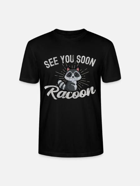 racoon - Stanley/Stella CRAFTER Unisex Organic T-Shirt - black