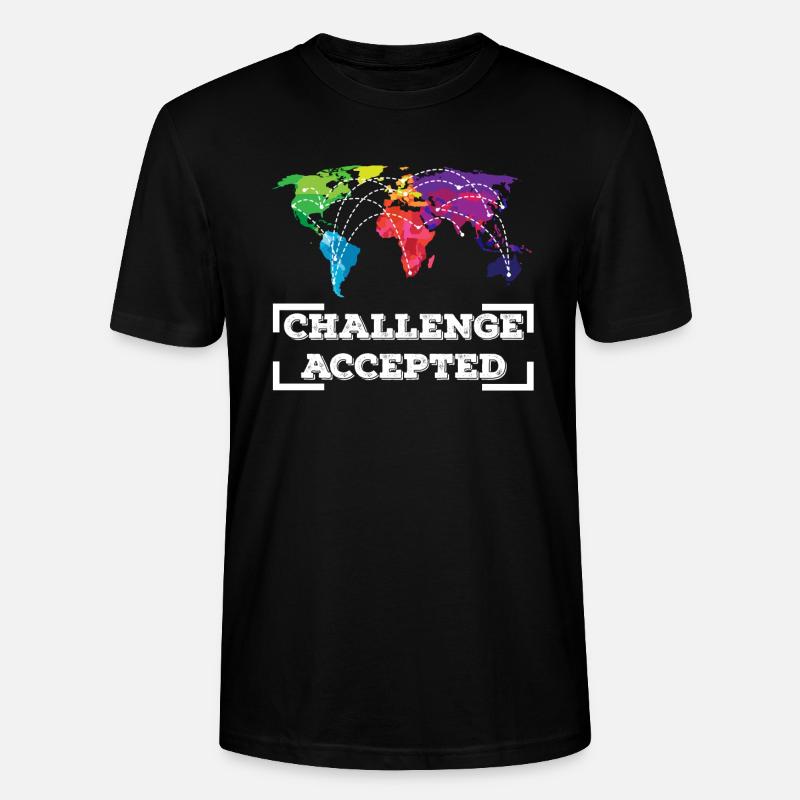 TRAVELING : Challenge Accepted - T-shirt bio CRAFTER Stanley Stella Unisexe - noir