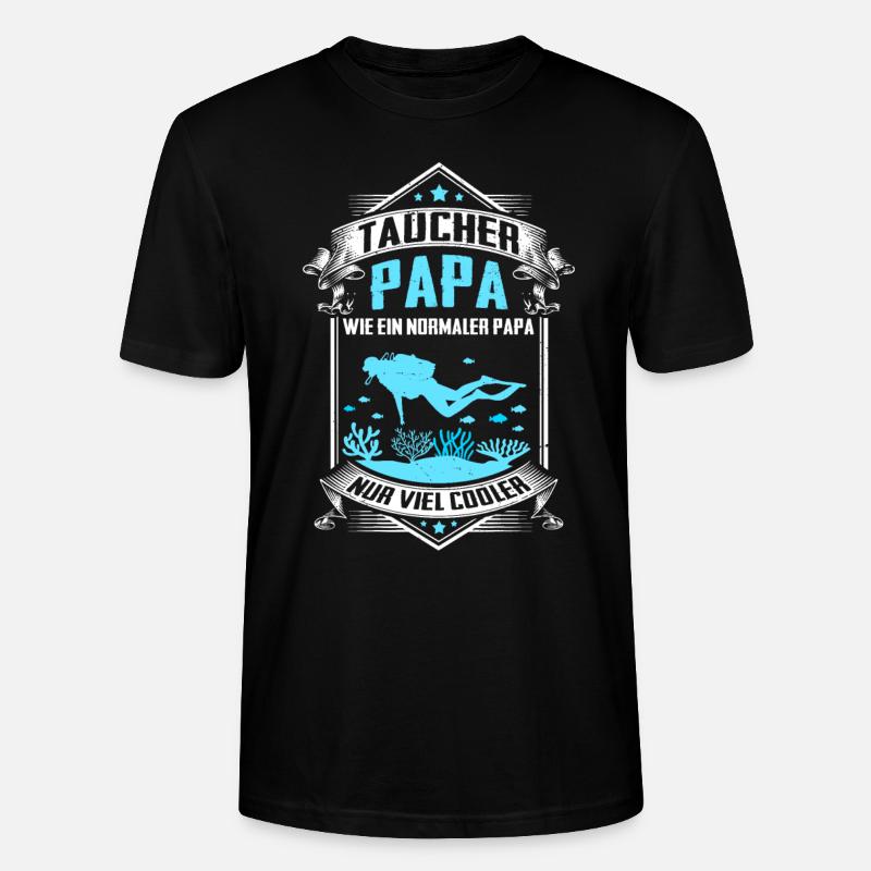 Taucher Papa Geschenk - Stanley/Stella Unisex Bio-T-Shirt CRAFTER - Schwarz