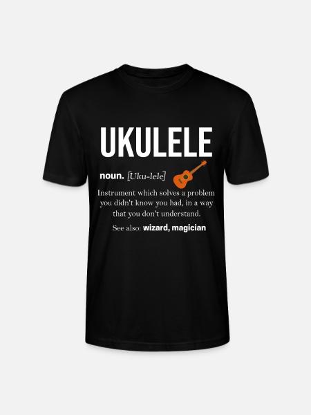 ukulele - Stanley/Stella CRAFTER Unisex Organic T-Shirt - black