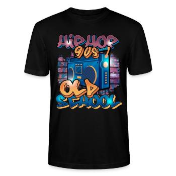 Hip Hop - Stanley/Stella Unisex Bio-T-Shirt CRAFTER - Schwarz - Vorne - Alina (178cm) & Michal (187cm)
