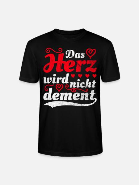 Das Herz wird nicht dement - Stanley/Stella Unisex Bio-T-Shirt CRAFTER - Schwarz