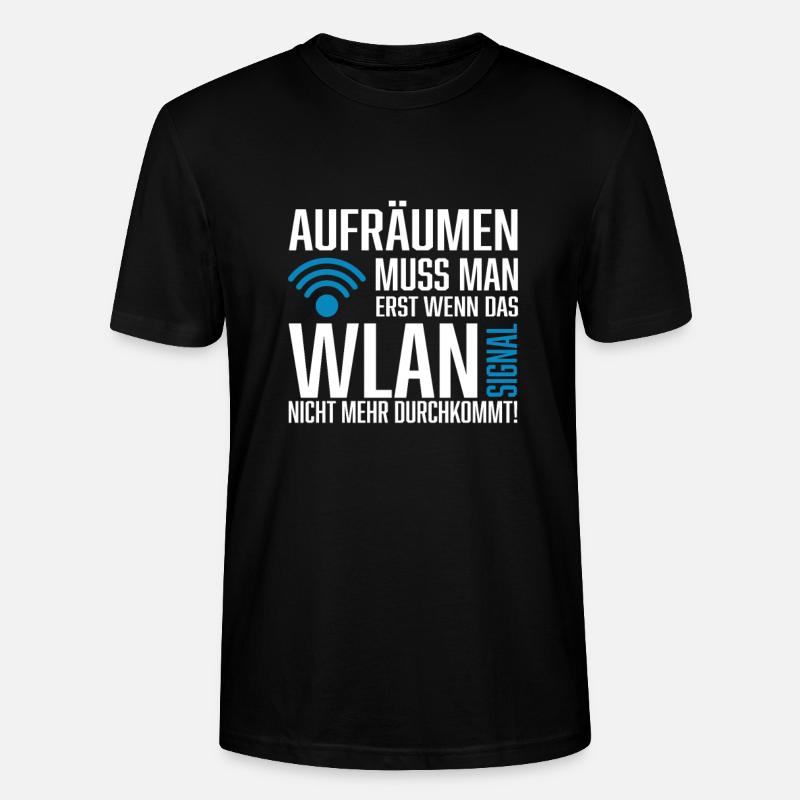 Wlan signal Spruch Nerd - Stanley/Stella Unisex Bio-T-Shirt CRAFTER - Schwarz